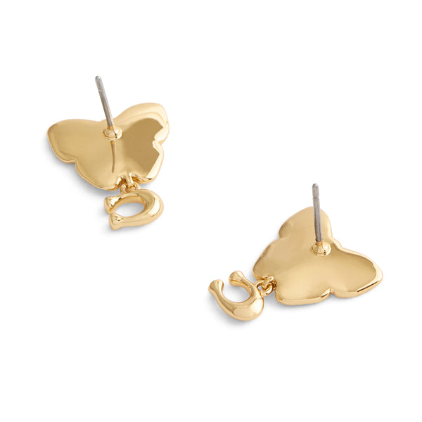 Coach Signature Heritage Butterfly Earrings
