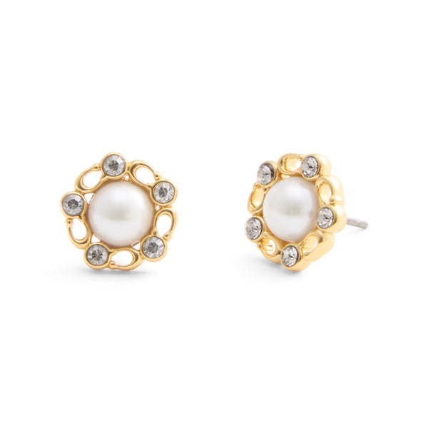 Coach Signature Heritage Pearl Stud Earrings