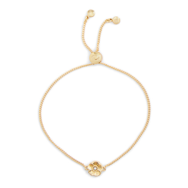 Coach Signature Tea Rose Slider Bracelet