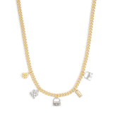 Coach Signature Handbag Charm Bib Necklace - Two-Tone
