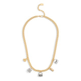 Coach Signature Handbag Charm Bib Necklace - Two-Tone