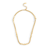 Coach Jumbled Signature Logo Link Collar Necklace - Gold-Tone