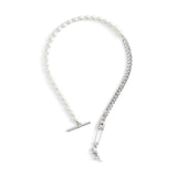 Coach Signature Rexy Safety Pin Choker Necklace - Silver-Tone & Pearl