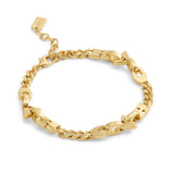 Coach Jumbled Signature Logo Link Bracelet - Gold-Tone
