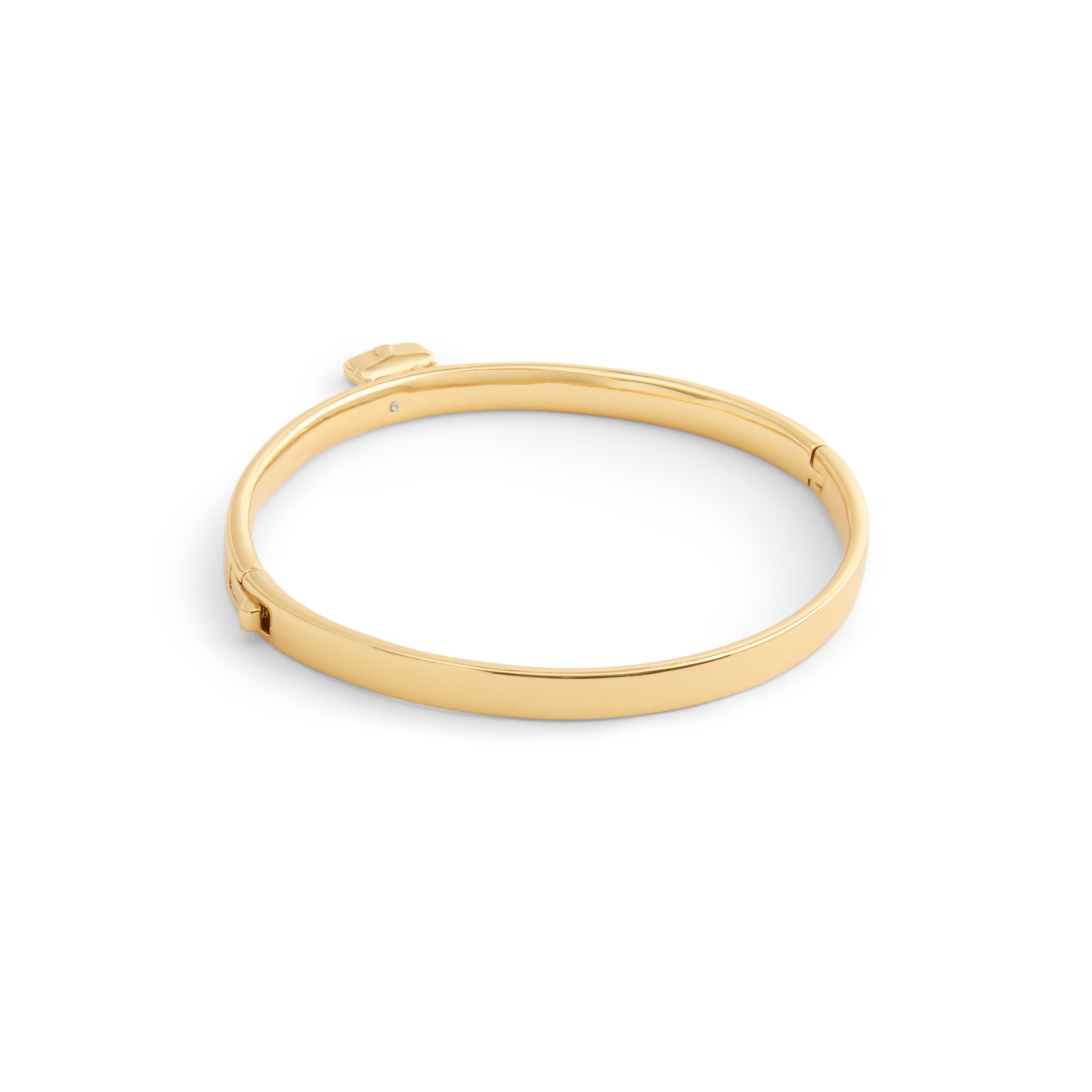 Coach Signature Handbag Charm Bangle Bracelet - Gold-Tone