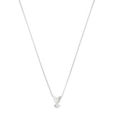 Coach Signature Heritage Butterfly Pearl Pendant Necklace - Silver-Tone