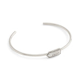 Coach Signature Hangtag Thin Cuff Bracelet - Silver-Tone