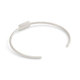 Coach Signature Hangtag Thin Cuff Bracelet - Silver-Tone