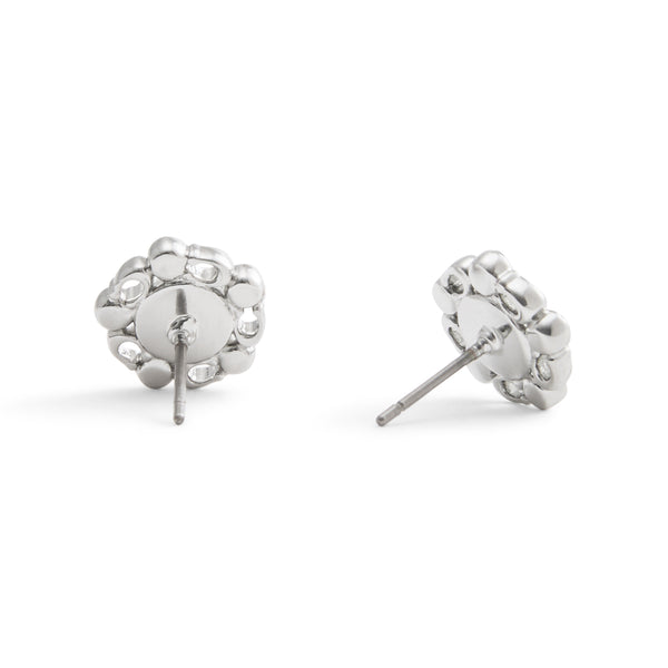 Coach Signature Heritage Pearl Stud Earrings - Silver-Tone