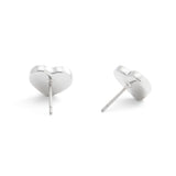 Coach Signature Quilted Heart Bag Stud Earring - Silver-Tone