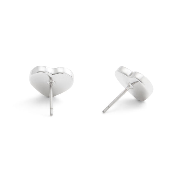 Coach Signature Quilted Heart Bag Stud Earring - Silver-Tone