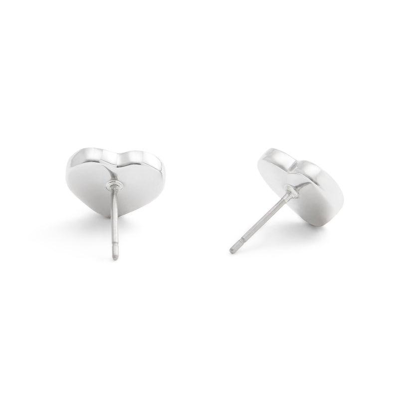 Coach Signature Quilted Heart Bag Stud Earring - Silver-Tone