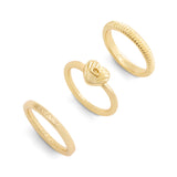 Coach Signature Heritage Trio Ring Set - Size 8