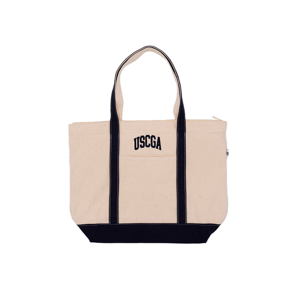 Just Mystic Coast Guard USCGA Embroidered Boat Tote Handbag