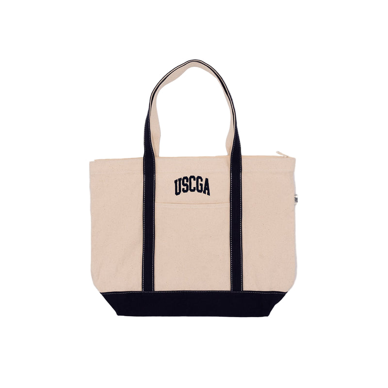 Just Mystic Coast Guard USCGA Embroidered Boat Tote Handbag