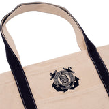 Just Mystic Coast Guard USCG Logo Embroidered Boat Tote Handbag