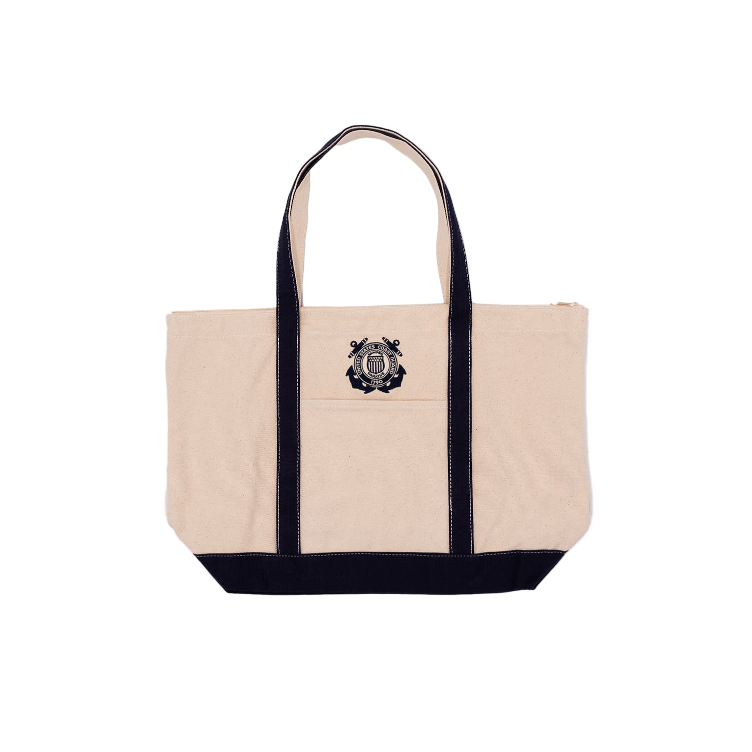 Just Mystic Coast Guard USCG Logo Embroidered Boat Tote Handbag