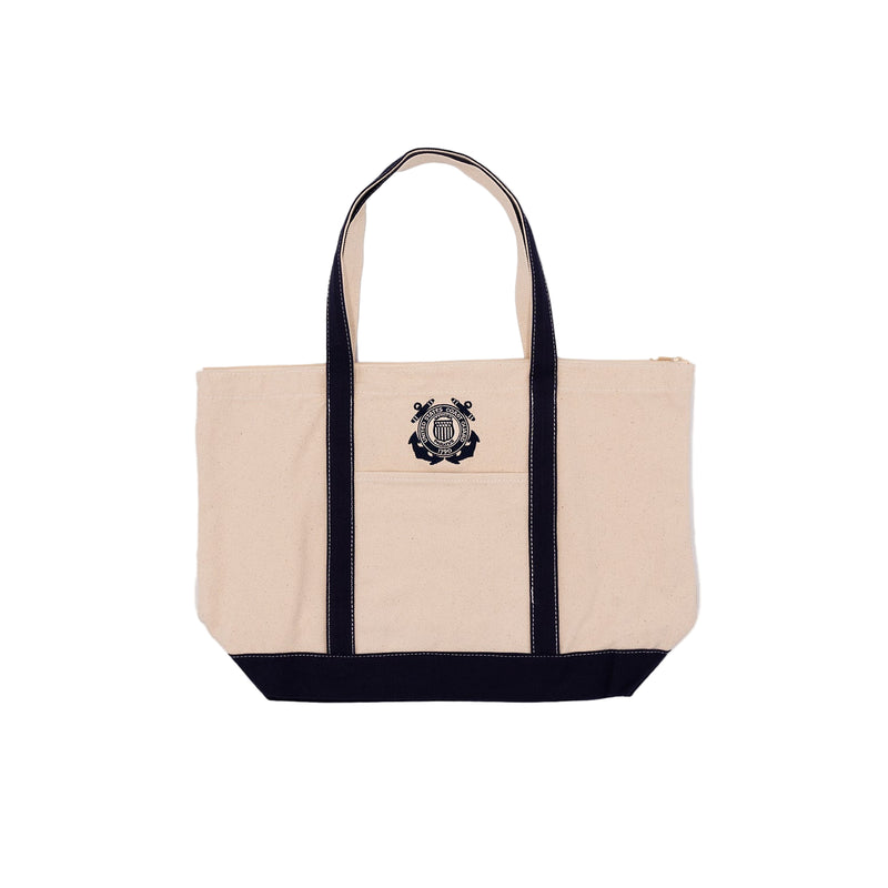 Just Mystic Coast Guard USCG Logo Embroidered Boat Tote Handbag