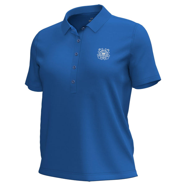 Coast Guard Under Armour Womens T2G Pique Short Sleeve Polo Shirt