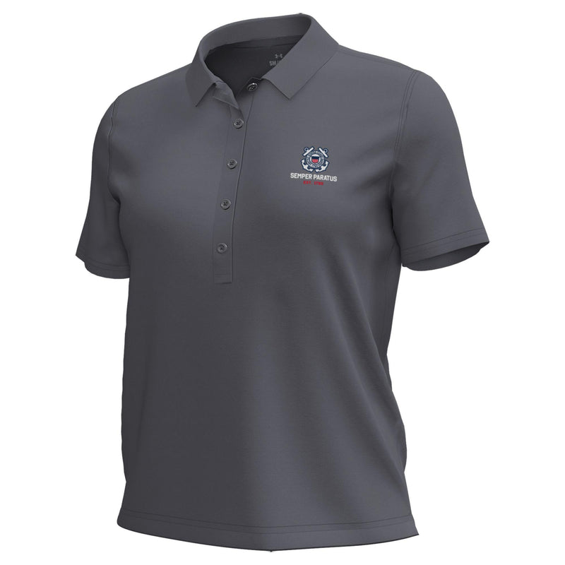 Coast Guard Under Armour Womens T2G Pique Short Sleeve Polo Shirt