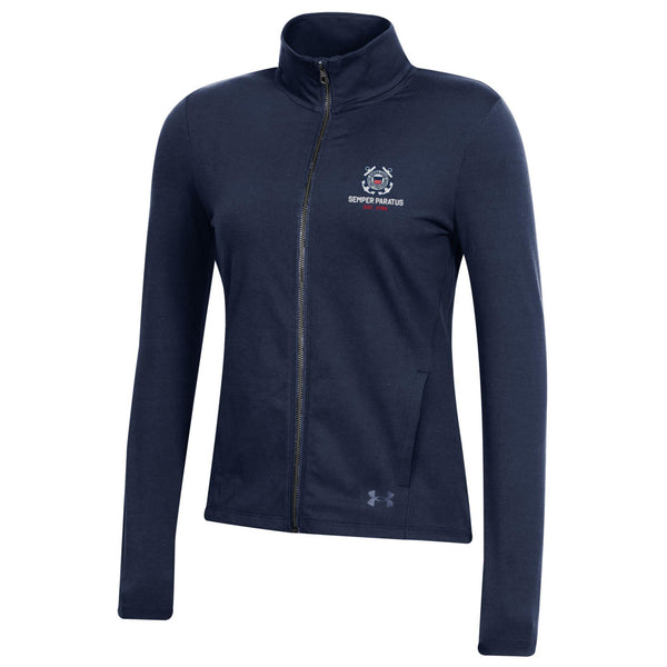 Coast Guard Under Armour Womens Motion Full Zip Sweatshirt