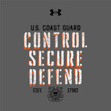 Under Armour Coast Guard Mens Control Secure Defend Short Sleeve T-Shirt