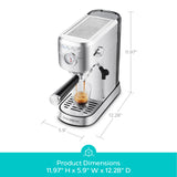 Casabrews 20-Bar Semi-Auto Espresso Machine with Pressure Gauge