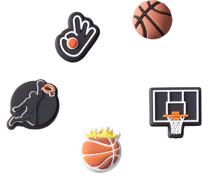 Crocs Basketball Team Jibbitz Charms - 5 Pack