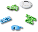 Crocs Neon Drip Flag Football Jibbitz Charms - 5 Pack