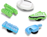 Crocs Neon Drip Flag Football Jibbitz Charms - 5 Pack