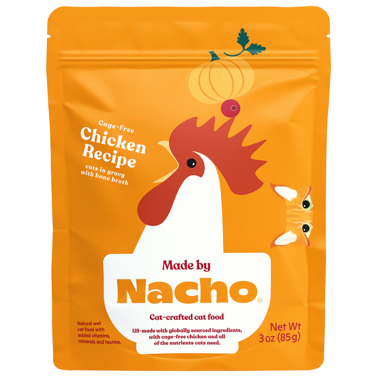 Made By Nacho Chicken Cuts in Gravy Cat Food Pouch - 3 oz.