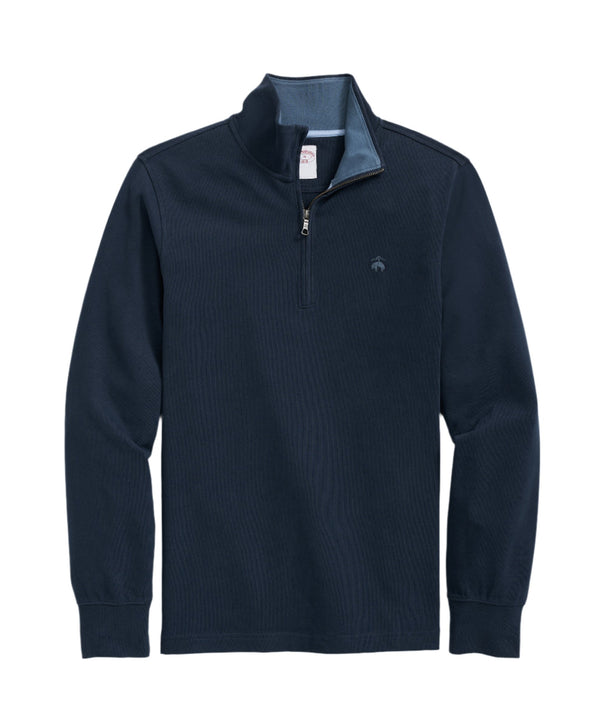 Brooks Brothers Mens Sueded Mock Pullover Half-Zip