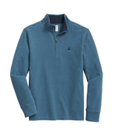 Brooks Brothers Mens Cotton Sueded Jersey Quarter-Zip Long Sleeve Shirt
