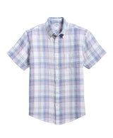Brooks Brothers Mens Linen Short Sleeve Button Down Shirt
