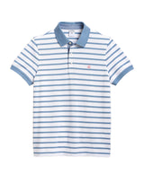 Brooks Brothers Mens Stripe Cotton-Pique Short Sleeve Polo Shirt