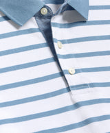 Brooks Brothers Mens Stripe Cotton-Pique Short Sleeve Polo Shirt