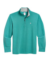 Brooks Brothers Mens Cotton Sueded Jersey Quarter-Zip Long Sleeve Shirt