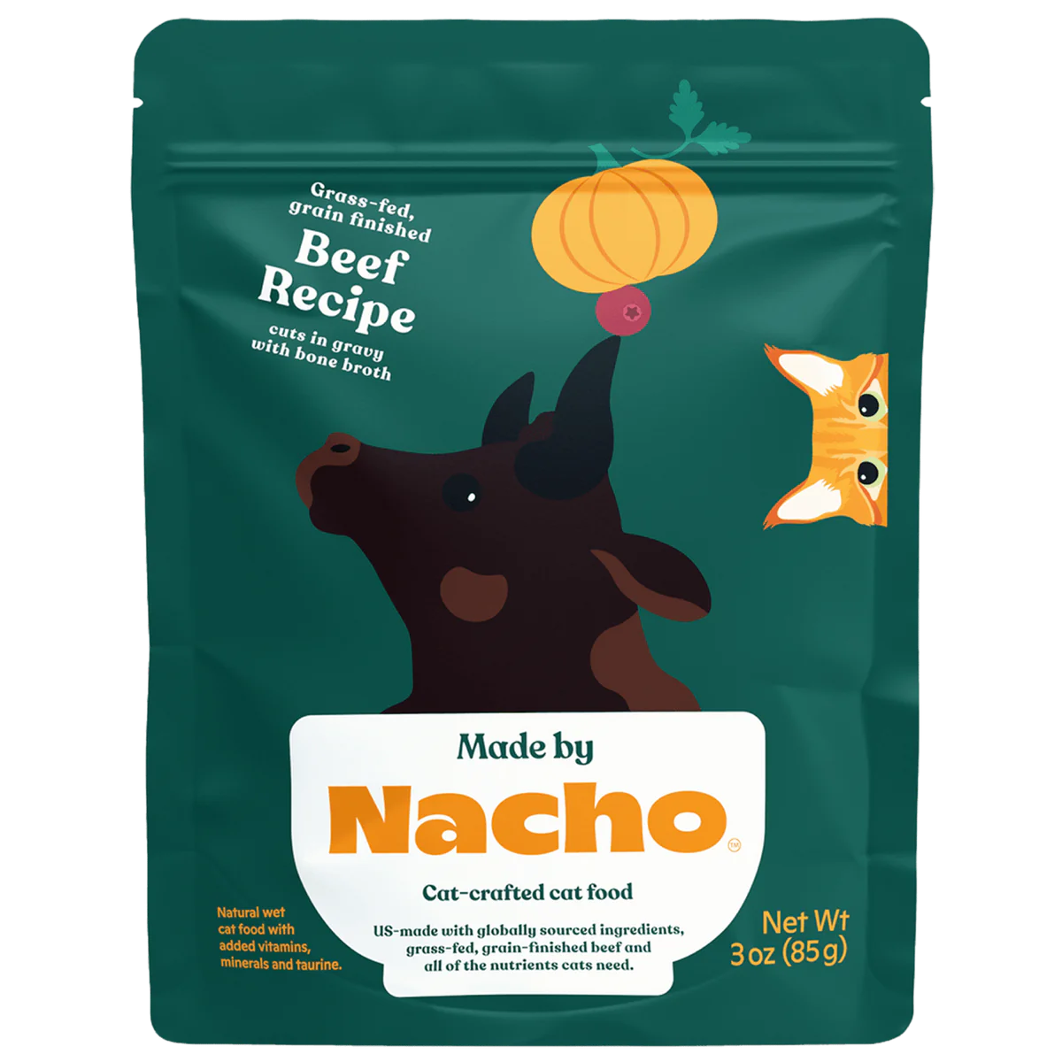 Made By Nacho Beef Cuts in Gravy Cat Food Pouch - 3 oz.