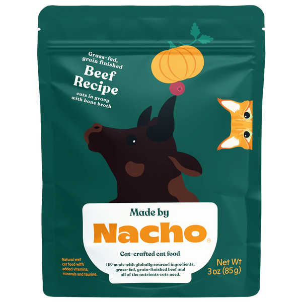 Made By Nacho Beef Cuts in Gravy Cat Food Pouch - 3 oz.