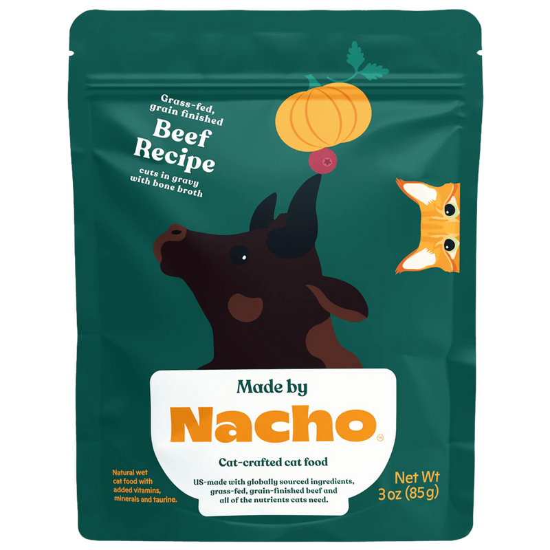 Made By Nacho Beef Cuts in Gravy Cat Food Pouch - 3 oz.