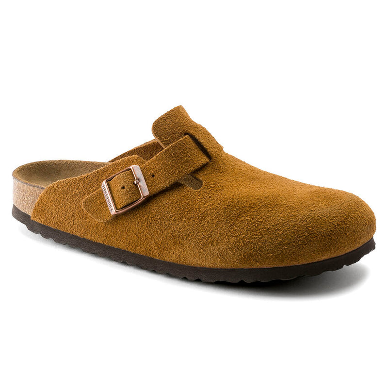 Birkenstock Boston Soft Footbed Suede Leather Clogs - Medium/Narrow