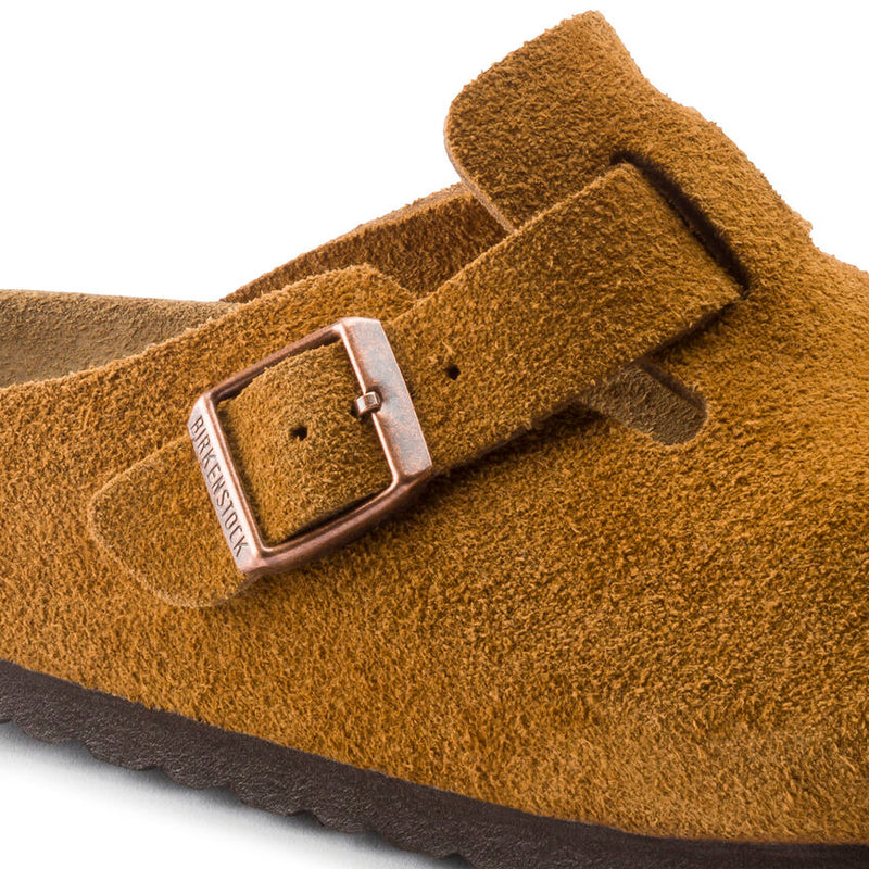 Birkenstock Boston Soft Footbed Suede Leather Clogs - Medium/Narrow