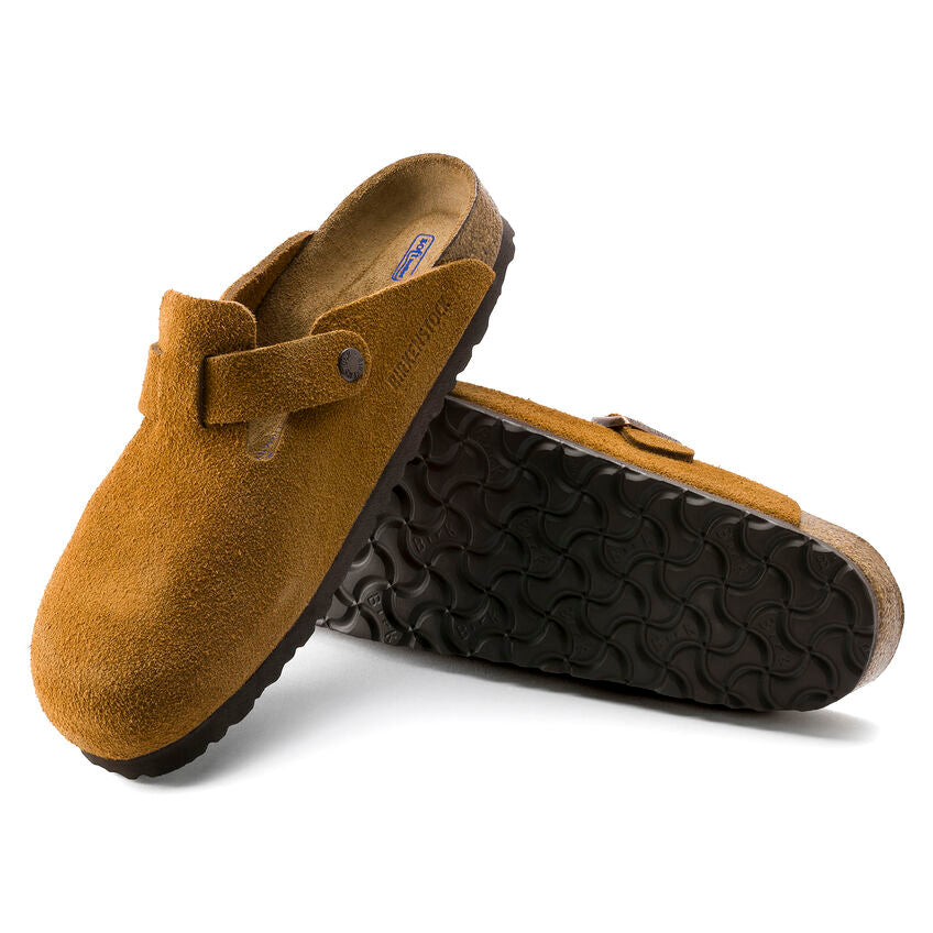 Birkenstock Boston Soft Footbed Suede Leather Clogs - Regular/Wide