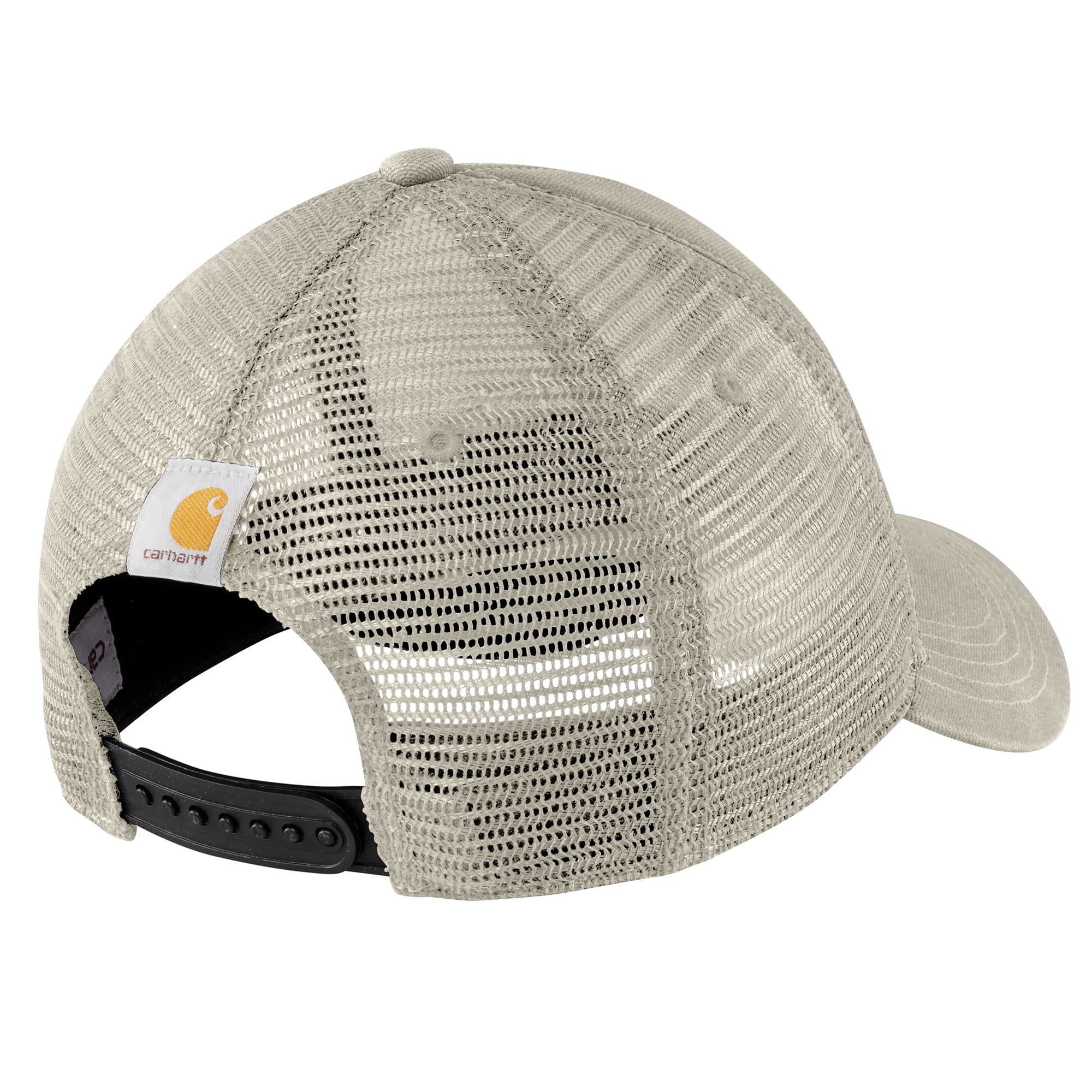 carhartt Mens Canvas Mesh-Back Logo Graphic Cap