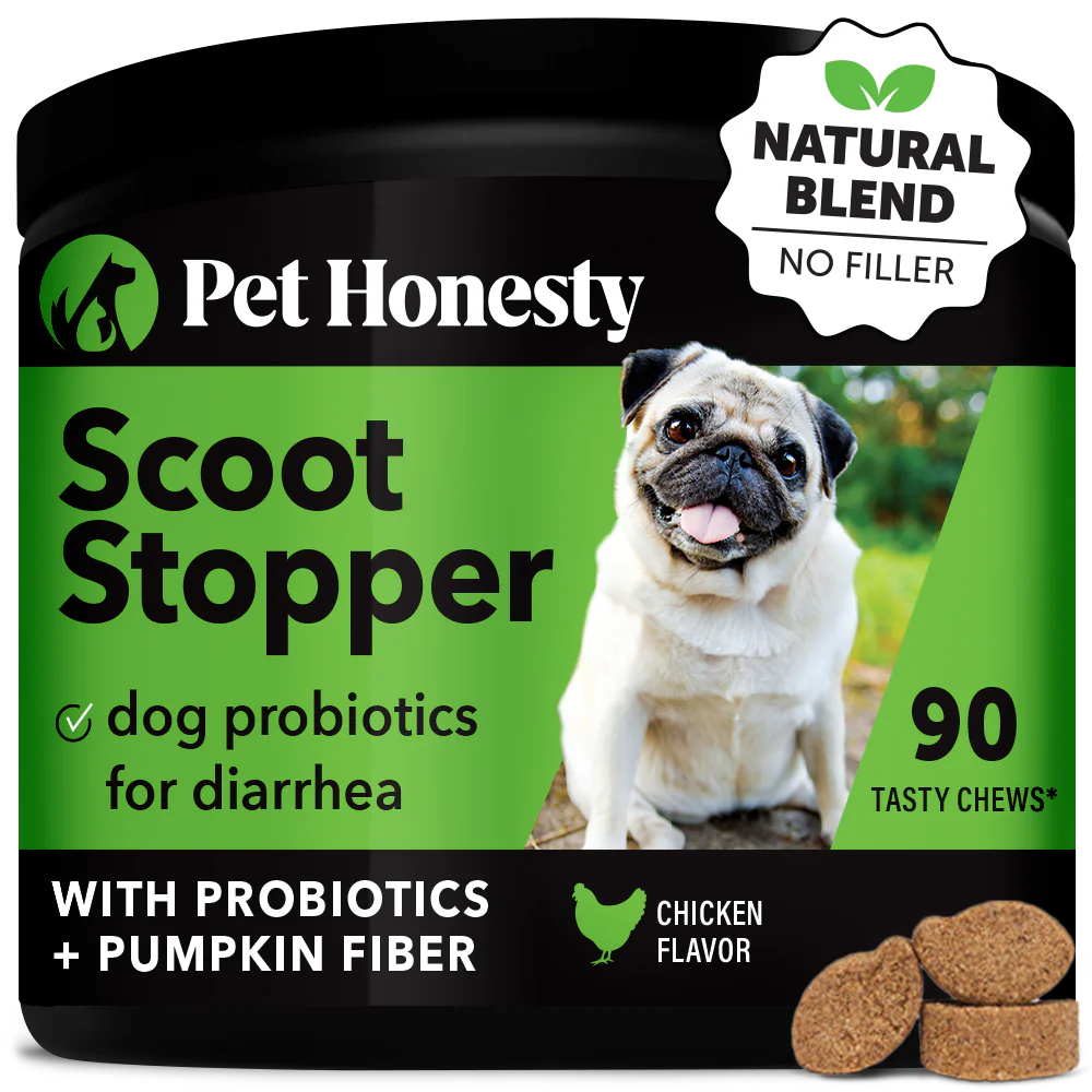 Pet Honesty Scoot Stopper Chews For Dogs - Chicken Flavor - 9.5 oz.