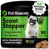 Pet Honesty Scoot Stopper Chews For Dogs - Chicken Flavor - 9.5 oz.