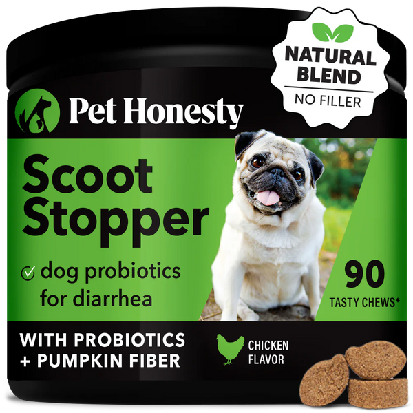 Pet Honesty Scoot Stopper Chews For Dogs - Chicken Flavor - 9.5 oz.