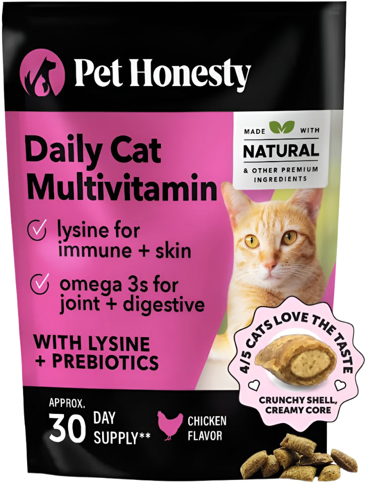 Pet Honesty Multivitamin Chews For Cats - Chicken Flavor - 3.7 oz.