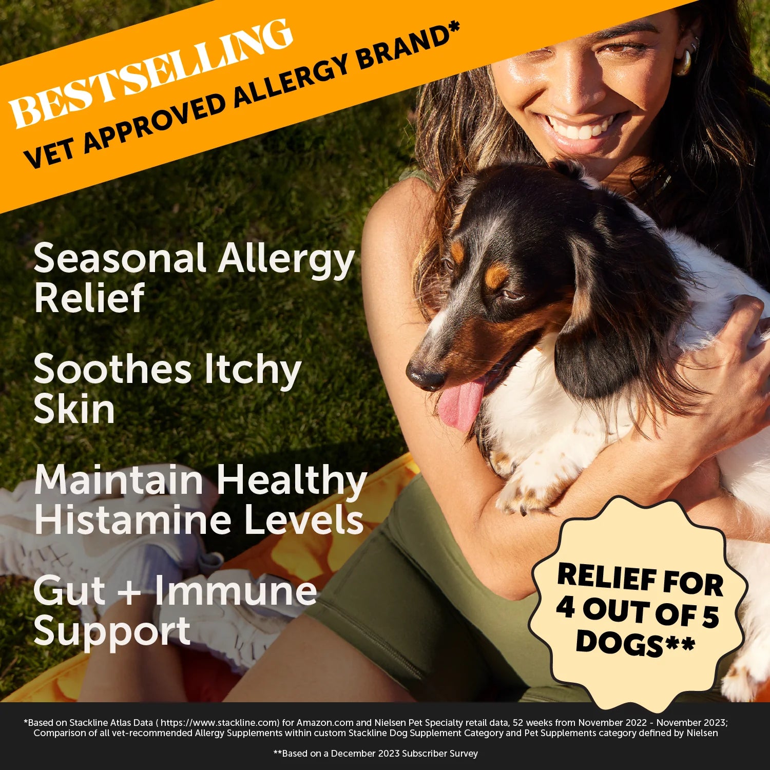 Pet Honesty Allergy Support Chews For Dogs - Peanut Butter Flavor - 9.5 oz.