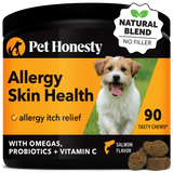 Pet Honesty Allergy Skin Health Chews For Dogs - Salmon Flavor - 9.5 oz.